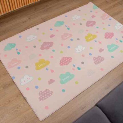 Tapete de juego y gateo doble faz. Es una alfombra de juego y gateo decorativa , para tus espacios del hogar, seguro se puedo enrrollar, antibacterial hipoalergenico