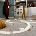 Tapete de juego y gateo doble faz. Es una alfombra de juego y gateo decorativa , para tus espacios del hogar, seguro se puedo enrrollar, antibacterial hipoalergenico