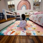Tapete de juego y gateo doble faz. Es una alfombra de juego y gateo decorativa , para tus espacios del hogar, seguro se puedo enrrollar, antibacterial hipoalergenico