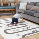 Tapete de juego y gateo doble faz. Es una alfombra de juego y gateo decorativa , para tus espacios del hogar, seguro se puedo enrrollar, antibacterial hipoalergenico