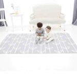 Tapete de juego y gateo doble faz. Es una alfombra de juego y gateo decorativa , para tus espacios del hogar, seguro se puedo enrrollar, antibacterial hipoalergenico