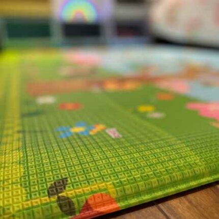 Tapete de juego y gateo doble faz. Es una alfombra de juego y gateo decorativa , para tus espacios del hogar, seguro se puedo enrrollar, antibacterial hipoalergenico