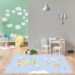 Tapete de gateo doble faz . Es una alfombra de juego y gateo decorativa para tus espacios del hogar. Tapete hogar